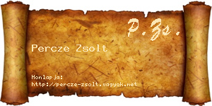 Percze Zsolt névjegykártya