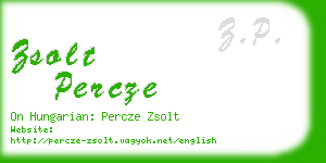 zsolt percze business card